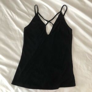 Black tank top blouse